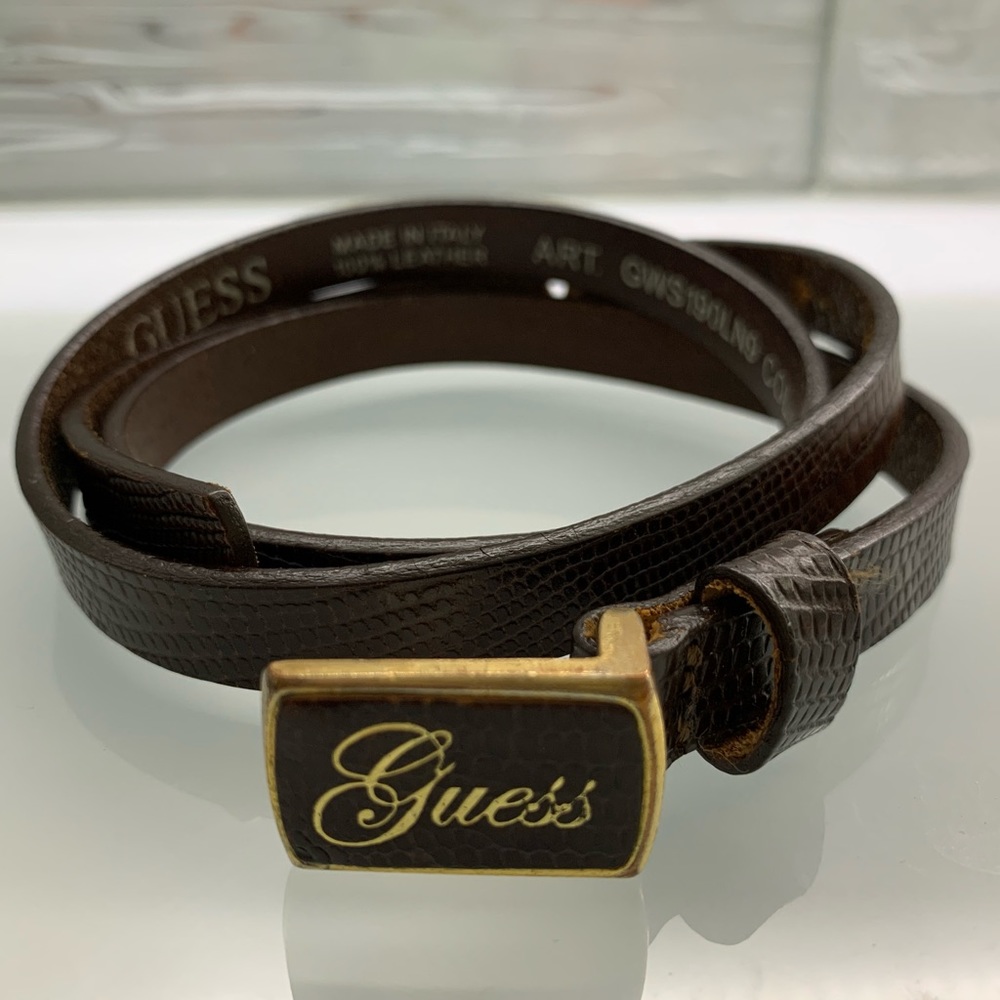 GUESS Brown Leather Belt